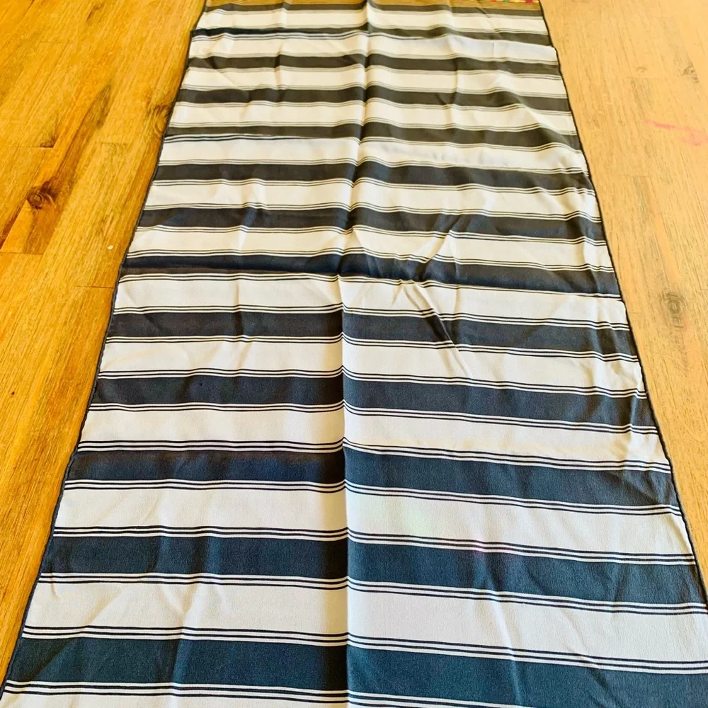 Christian Dior Striped Silk Scarf vintage designer luxury